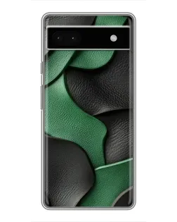 Чохол для Google Pixel 6a з картинкою «Зелені шкіряні хвилі»