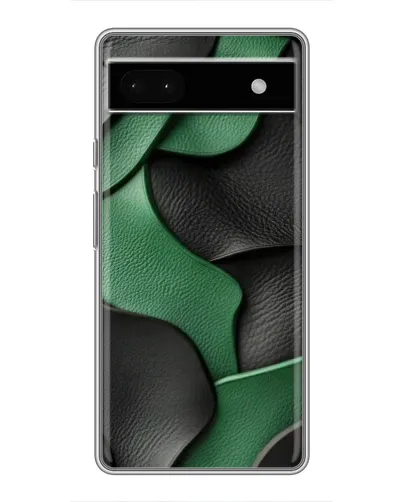 Чохол для Google Pixel 6a з картинкою «Зелені шкіряні хвилі»