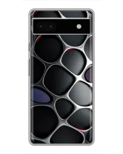 Чохол для Google Pixel 6a з картинкою «Об'ємна темна решітка»