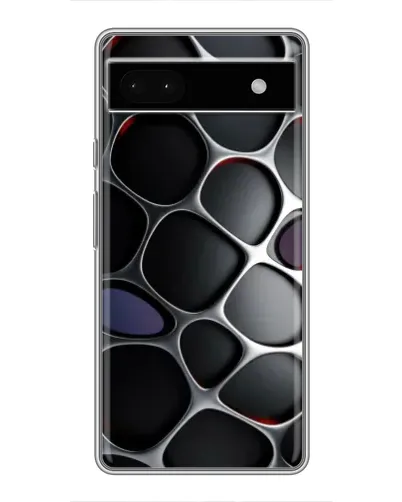 Чохол для Google Pixel 6a з картинкою «Об'ємна темна решітка»