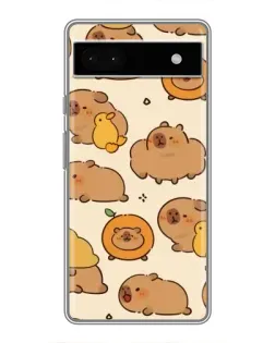 Чохол для Google Pixel 6a з картинкою «Капібари з апельсинами»