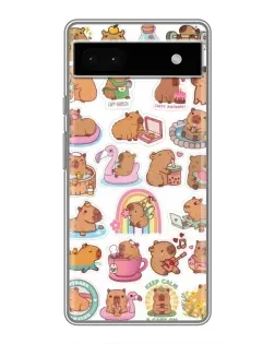 Чохол для Google Pixel 6a з картинкою «Капібари набір»