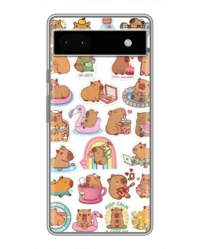 Чохол для Google Pixel 6a з картинкою «Капібари набір»