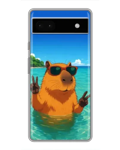 Чохол для Google Pixel 6a з картинкою «Морська капібара»