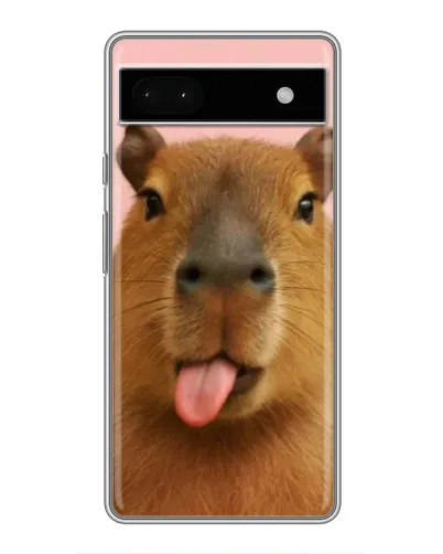Чохол для Google Pixel 6a з картинкою «Капібара з язиком»