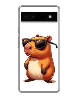 Чохол для Google Pixel 6a з картинкою «Капібара в окулярах»