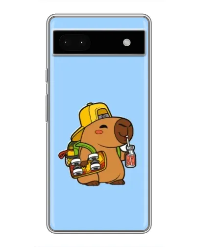 Чохол для Google Pixel 6a з картинкою «Капібара на скейті»