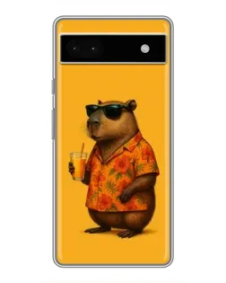 Чохол для Google Pixel 6a з картинкою «Капібара на відпочинку»