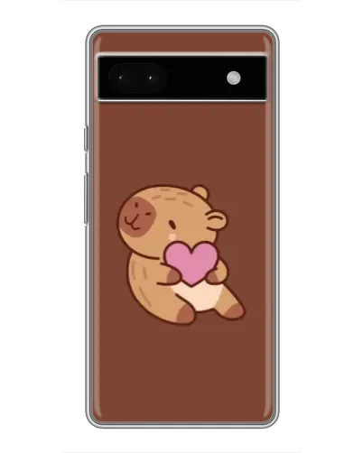 Чохол для Google Pixel 6a з картинкою «Капібара з серцем»