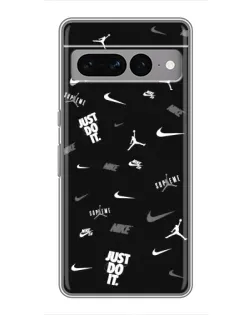 Чохол для Google Pixel 7 Pro з картинкою «Nike Black Pattern»
