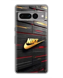 Чохол для Google Pixel 7 Pro з картинкою «Золотий Nike на металі»