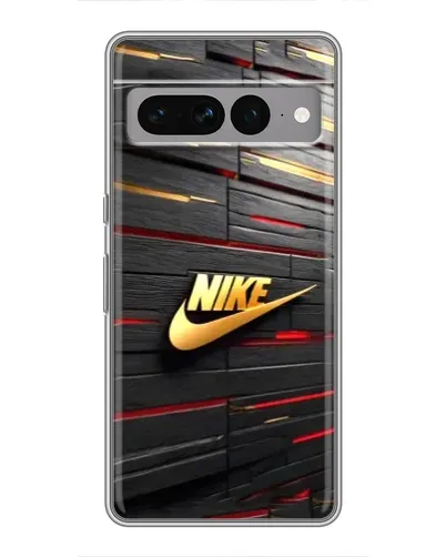 Чохол для Google Pixel 7 Pro з картинкою «Золотий Nike на металі»