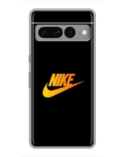 Чехол для Google Pixel 7 Pro с картинкой «Золотой логотип Nike»