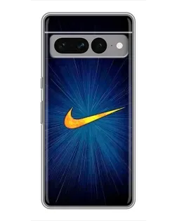 Чехол для Google Pixel 7 Pro с картинкой «Синий пульс Nike»