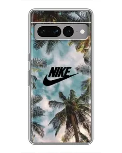 Чехол для Google Pixel 7 Pro с картинкой «Тропический принт Nike»