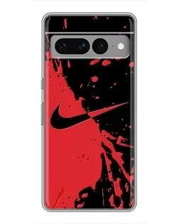 Чехол для Google Pixel 7 Pro с картинкой «Красные брызги Nike»