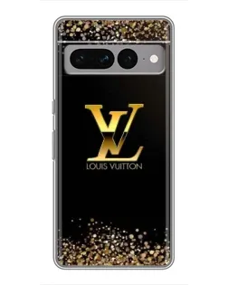 Чохол для Google Pixel 7 Pro з картинкою «LV — золоті іскри»