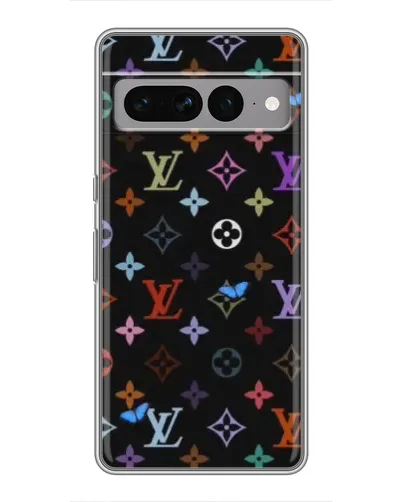 Чохол для Google Pixel 7 Pro з картинкою «Кольорова монограма LV»