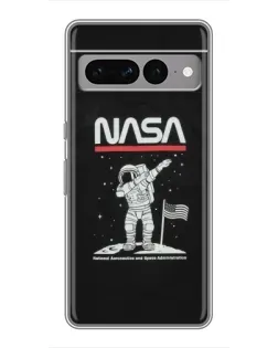Чохол для Google Pixel 7 Pro з картинкою «NASA — крокуємо по Місяцю»