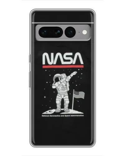 Чохол для Google Pixel 7 Pro з картинкою «NASA — крокуємо по Місяцю»