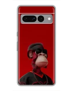 Чохол для Google Pixel 7 Pro з картинкою «Bored Ape в червоному»