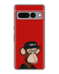 Чохол для Google Pixel 7 Pro з картинкою «Bored Ape — червоний фон»