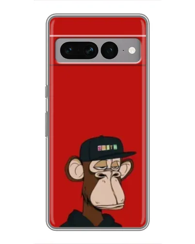 Чохол для Google Pixel 7 Pro з картинкою «Bored Ape — червоний фон»