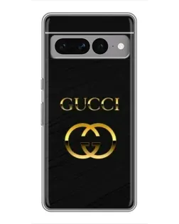 Чохол для Google Pixel 7 Pro з картинкою «Золотий логотип Gucci»