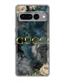 Чехол для Google Pixel 7 Pro с картинкой «Абстрактные цветы Gucci»