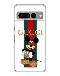 Чохол для Google Pixel 7 Pro з картинкою «Міккі Маус Gucci — смуги»