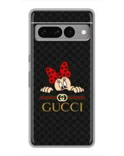 Чохол для Google Pixel 7 Pro з картинкою «Мінні Маус Gucci — чорний»