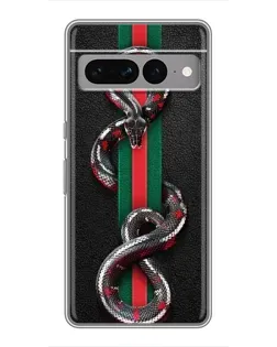 Чохол для Google Pixel 7 Pro з картинкою «Gucci — змія на смузі»