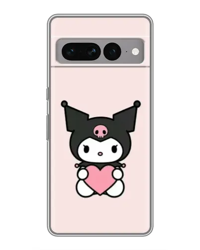 Чохол для Google Pixel 7 Pro з картинкою «Kuromi та серце»