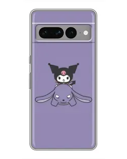 Чохол для Google Pixel 7 Pro з картинкою «Kuromi на ліловому фоні»