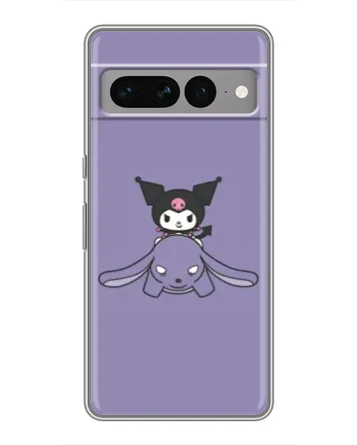 Чохол для Google Pixel 7 Pro з картинкою «Kuromi на ліловому фоні»