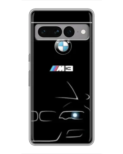 Чохол для Google Pixel 7 Pro з картинкою «Мінімалістичний принт BMW M3»