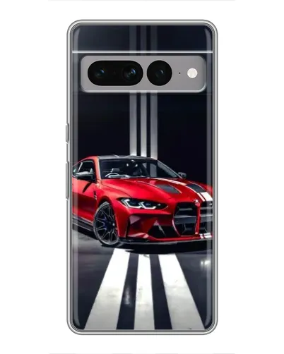 Чохол для Google Pixel 7 Pro з картинкою «Червона BMW на дорозі»