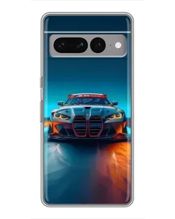 Чохол для Google Pixel 7 Pro з картинкою «BMW — вогні неону»