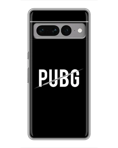 Чохол для Google Pixel 7 Pro з картинкою «PUBG — білий логотип»