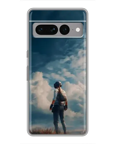 Чохол для Google Pixel 7 Pro з картинкою «Герой PUBG на скелі»