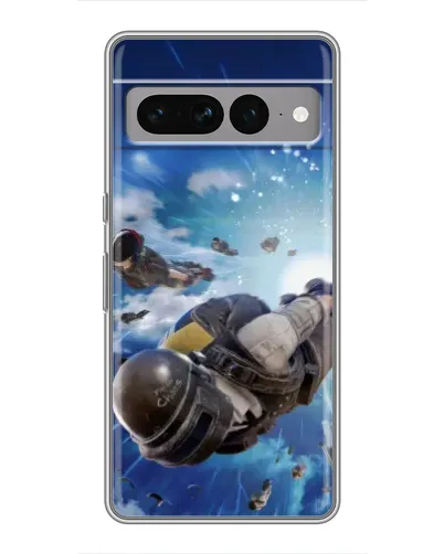 Чохол для Google Pixel 7 Pro з картинкою «Десант PUBG — стрибок»