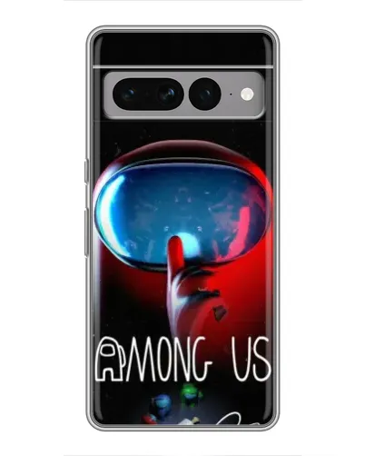 Чохол для Google Pixel 7 Pro з картинкою «Червоний імпостер — макро»