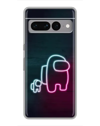Чохол для Google Pixel 7 Pro з картинкою «Among Us неон-арт»