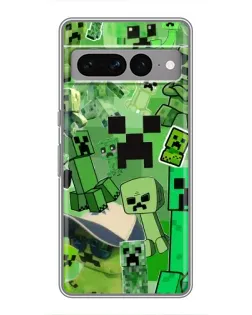 Чохол для Google Pixel 7 Pro з картинкою «Кріпери Minecraft»