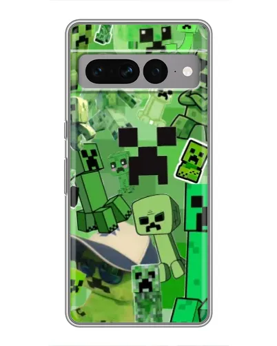 Чохол для Google Pixel 7 Pro з картинкою «Кріпери Minecraft»