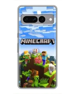 Чохол для Google Pixel 7 Pro з картинкою «Minecraft класичний світ»