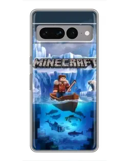 Чохол для Google Pixel 7 Pro з картинкою «Minecraft льодянийсвіт»