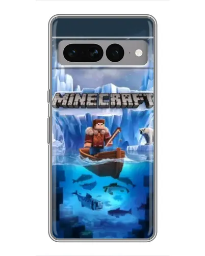 Чохол для Google Pixel 7 Pro з картинкою «Minecraft льодянийсвіт»