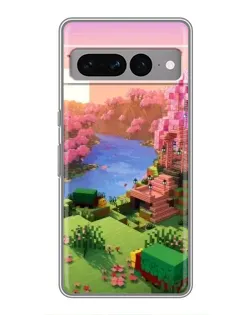 Чохол для Google Pixel 7 Pro з картинкою «Рожеве дерево Minecraft»