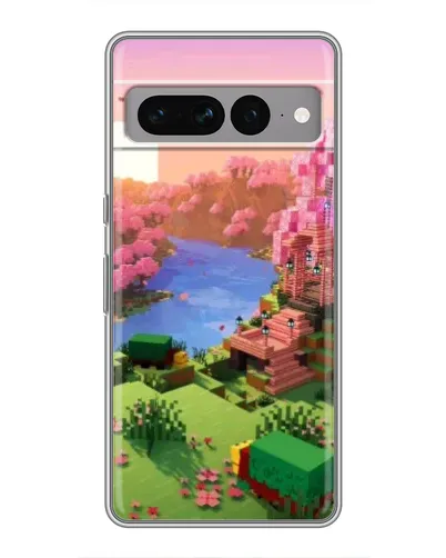 Чохол для Google Pixel 7 Pro з картинкою «Рожеве дерево Minecraft»